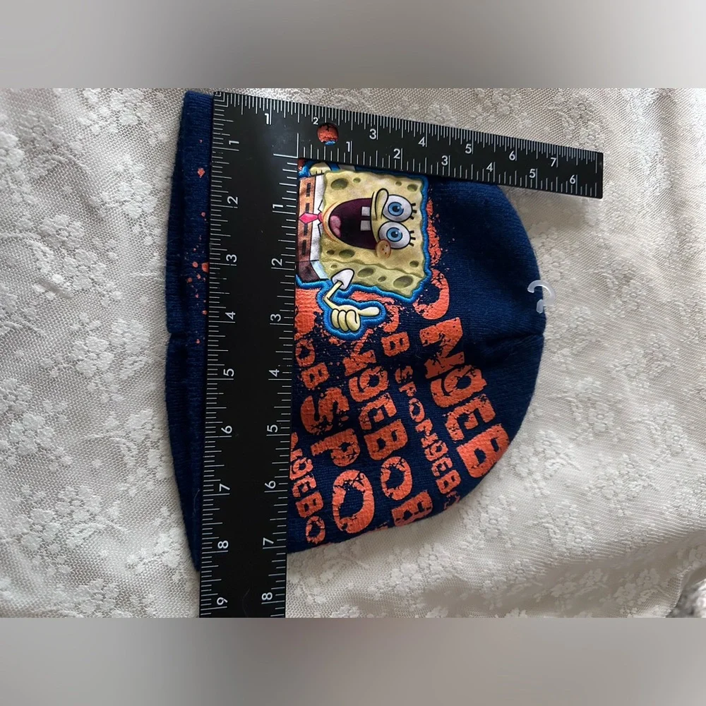 Nickelodeon Dark Blue Sponge Bob Knit Hat Youth Size
